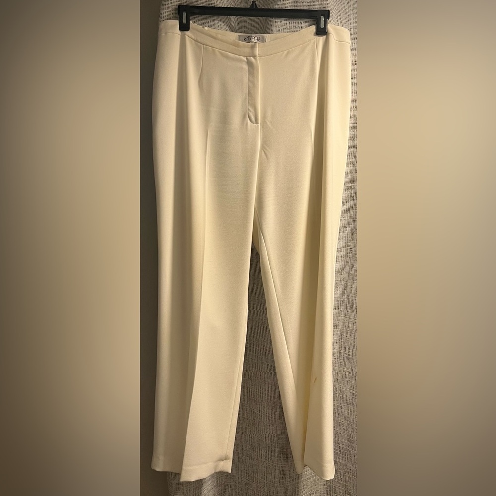 Kasper dress pants. Cream. Size 16W.
